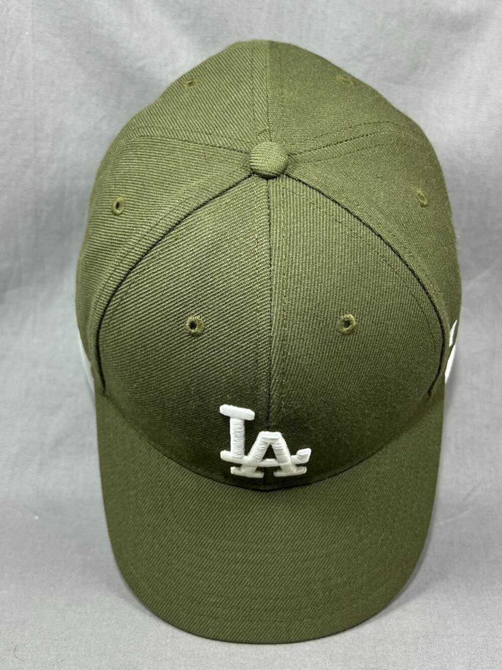 Los Angeles Dodgers LA 47 Brand MLB Strapback Hat Olive Green Adjustable Mens - Picture 7 of 16